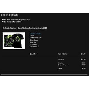 YMMV: Free shirt from Woot worth $15