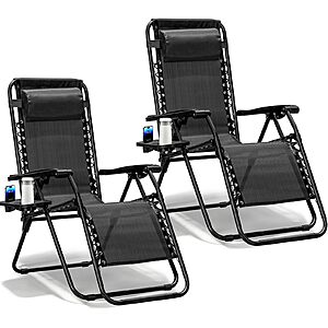 MAKE CHANGES Zero Gravity Chairs Set of 2 (3 colors) - $59.99