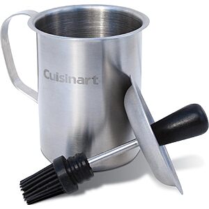 Cuisinart Sauce Pot and Basting Brush Set, 16 oz. Stainless Steel Grill Accessory with Silicone Basting Brush for Cooking & BBQ $14.99