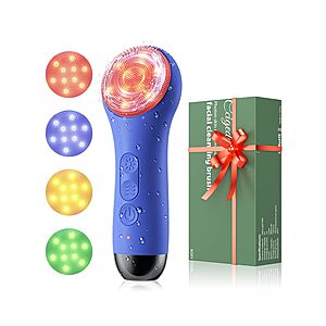 Electric Silicone Facial Cleansing Brush w/ LED Light Modes & Warming Function (6 colors) $13.99 + Free Shipping w/ Prime or on $35+