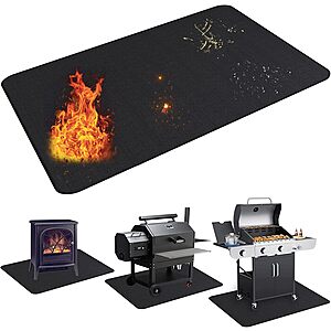 UBeesize Large 65 x 48 inches Under Grill Mat for Outdoor Grill,Double-Sided Fireproof Grill Pad for Fire Pit,Indoor Fireplace Mat Fire Pit Mat $24.99