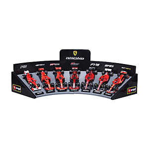7-Pack Bburago Ferrari 1:43 Scale Diecast Formula Racing Cars w/ Display Stand $37.50 + Free Shipping