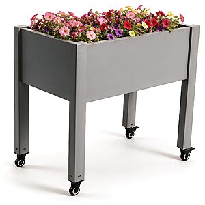 26.3"H NBYSGO Raised Garden Bed w/ Locking Wheels $19.99 + Free Shipping w/ Prime or on $35+