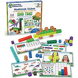 $8.30* | Learning Resources MathLink Cubes Activity Set: Dino Time at Amazon