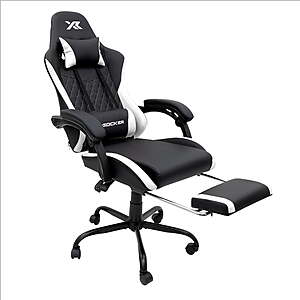 X Rocker Apex PC Gaming Chair with Massage Function and Footrest (White & Black) $69