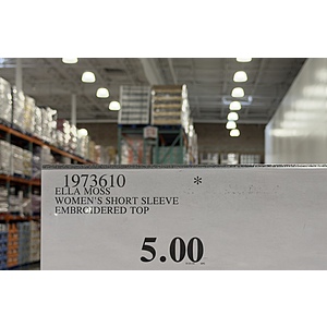 [Costco Members] In Store Only - Ella Moss Women's Short Sleeve Embroidered Top [YMMV]