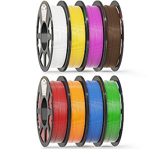YOOPAI PLA+ Filament 1.75mm, 250g Multicolor Starter Bundle, 8 Rolls $24.99 @ Amazon