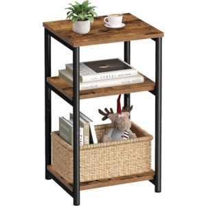 VASAGLE Side Table, Small End Table, Tall Nightstand, Steel Frame. Various Colors $23.99
