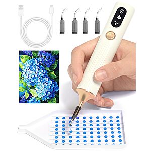 Electric Diamond Art Pen with Tips,Wireless & Quiet Diamond Painting Pen $9.99