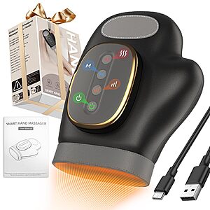 YNSZAS Professional Hand Massager with Heat Compression Therapy, 3 Massage 4 Temperatures $24