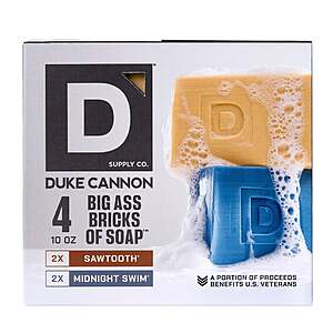 Duke Cannon Supply Co. Big Ass Brick of Soap for Men, 10 oz, 4-pack $17.99 Free Shipping Costco.com