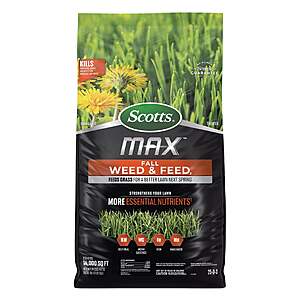 Scotts MAX Fall Weed & Feed, 14,000 Sq. Ft. $59.99 free shipping Costco.com