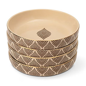 4-Pack 8" Thyme & Table Ocee Leaf Stoneware Low Bowls $11.49 + Free Shipping