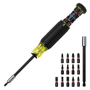 Klein Tools 14-in-1 Multi-Bit Adjustable Length Screwdriver Stainless Steel one_size | 32303 $13.77