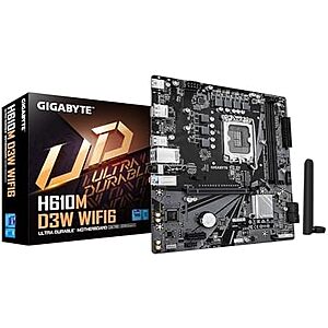 [NEW, AC] $85.93 | GIGABYTE H610M D3W WIFI6 Intel LGA 1700 Micro ATX Motherboard at Amazon