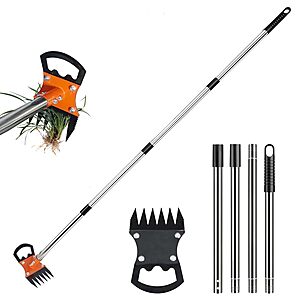 THINTON 59" 2-in-1 Adjustable Long Handle Weed Puller Rake & Garden Hoe $9.99 + Free Shipping w/ Prime or on $35+