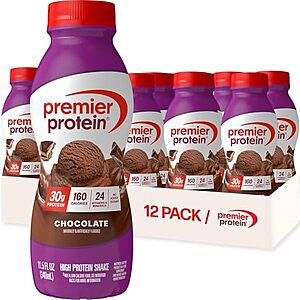 [SnS, AC] $36.72* | 2 × 12-Pack 11.5-Oz Premier Protein Shake (Chocolate) ($18.36 each) at Amazon