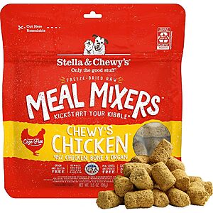 3.5-Oz Stella & Chewy's Freeze-Dried Raw Chicken Meal Mixers Dog Food Topper $5.13 w/ S&S + Free Shipping w/ Prime or on $35+