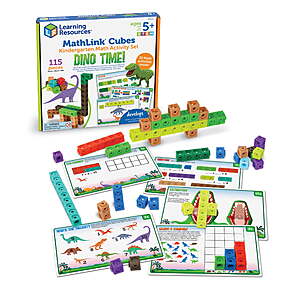 Learning Resources MathLink Cubes Activity Set: Dino Time $8.30 + Free Shipping w/ Walmart+ or on $35+