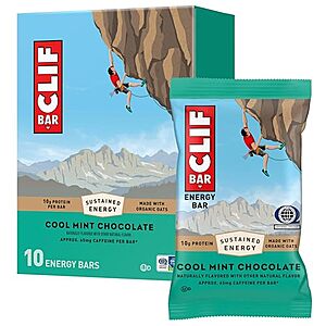 [SnS, AC] $7.92 | 10-Pack 2.4-Oz Clif Bar Energy Bars (Cool Mint Chocolate w/ Caffeine) at Amazon (79.2￠ each)