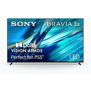$2498* | Sony 100 Inch BRAVIA 3 II LED 4K HDR Smart Google TV with Gemini K100XR30M2 at Amazon