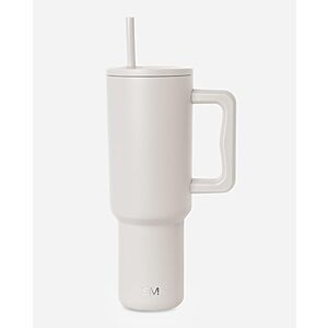 40-Oz Simple Modern Trek Tumbler w/ Handle and Straw Lid (Almond Birch) $15 + Free Shipping w/ Prime or on orders over $35