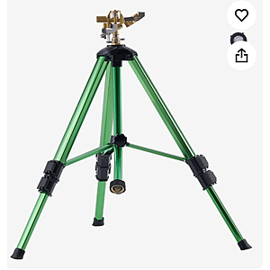 VEVOR Impact Sprinkler on Tripod Base, Heavy Duty Tripod Sprinklers with Brass Head & 3/4" Connector, 360 Degree $22.1