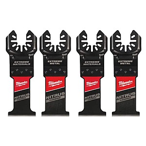 Milwaukee Nitrus Carbide Extreme Materials Blade with Nitrus Carbide Extreme Metal Cutting Oscillating Multi-Tool Blade (4-Pack) $36
