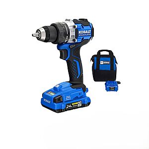 Kobalt 24-volt 1/2-in Keyless Brushless Cordless Drill 1 -Batteries Included, and Charger Included one_size | KDD 2024A-03 $79