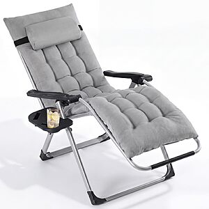 DUMOS Zero Gravity Chair, Lounge Chair Outdoor with Cup Holder $44.96
