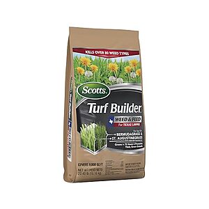 Scotts Turf Builder Weed & Feed for Texas Lawns, 22.40 lbs. | Weed Killer Plus Lawn Fertilizer, Covers 8,000 sq. ft., $24.99, FS PRIME, Woot!