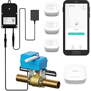 $216.57* | YoLink Water Leak Protection Kit: Sensors, Smart Valve Controller, EVO Operator, Hub at Amazon