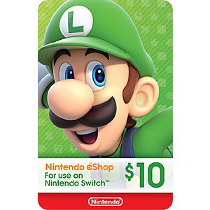 $10 Nintendo eShop Gift Card [Digital Code]