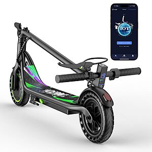 Electric Scooter, 350W/500W Motor, 21/28/40 Miles Long Range, 19 MPH Max Speed, 8.5" Solid Tire, Lightweight EScooter with Dual Brakes & Lights, APP $139.98