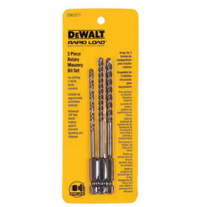 DeWalt Rotary Masonry Bit Set (3-Piece) $7.47 Home Depot, Free Pickup or Delivery