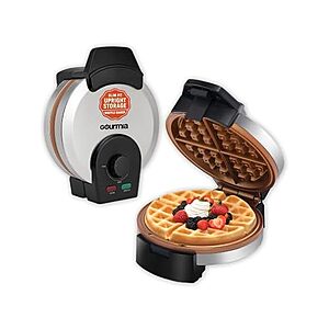 $19.99 | Gourmia Belgian Waffle Maker, Stainless Steel at Woot!