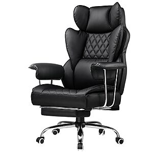 GTPLAYER Gaming Chair with Pocket Spring Lumbar Suppor with Outward Fixed Soft Armrests and Footrest (PU Leather) $155.99