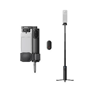 Insta360 Foldable 2-in-1 Selfie Stick Remote Kit with Invisible Stick, Built-in Tripod, Ideal for Vlogging, Hiking, Group Shots, Supports X5, X4 Air, X4, X3 Action Cameras $45.99