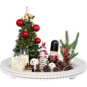 Amazon – Urban Deco Round Wooden Decorative Tray - $11.49–$16.49 w/ Code