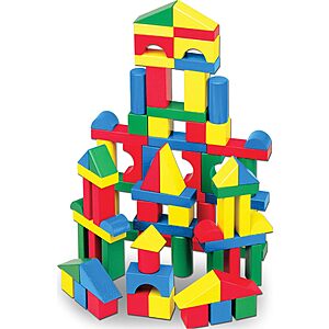 100-Piece Melissa & Doug Sorting and Stacking Wooden Building Blocks w/ 4 Colors and 9 Shapes $15.99 + Free Shipping w/ Prime or on $35+