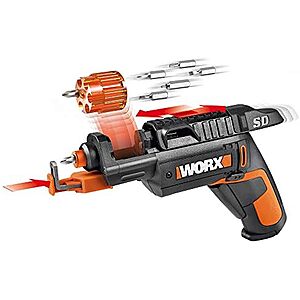 $29.99* | WORX 4V Rechargeable Cordless Power Screwdriver Set with 6 Bits, Screw Holder, Charger (WX255L) at Amazon