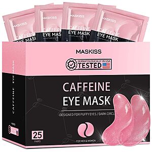 Amazon – Maskiss Caffeine Under Eye Patches, 25 Pairs - $9.16 w/ Code