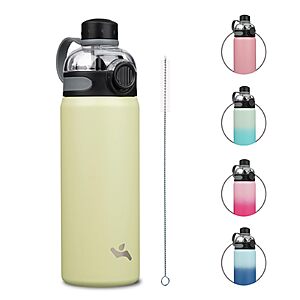 Konokyo 24 oz Insulated Stainless Steel Water Bottle with Straw Lid(Macaron green) $7.78 + Free S&H w/ Prime or $35+