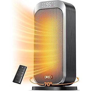 [Resale] $21.95 | DREO Quiet Space Heater, 1500W Portable Heaters for Indoor Use with Remote (Used - Like New) at Amazon