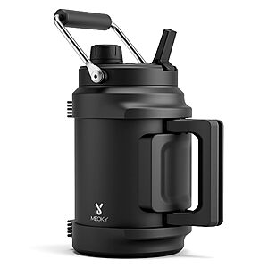 Meoky 64 oz Insulated Water Bottle Triple Wall Vacuum Stainless Steel Half Gallon Water Jug $14.99
