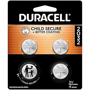 [SnS, AC] $34.27* | 13 × 4-Count Duracell CR2032 3V Lithium Coin Batteries ($2.64 each) at Amazon (65.9￠ each)