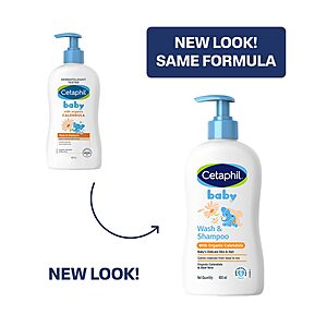 $4.92 or less S&S CLIP Q Cetaphil 2-in-1 Baby Shampoo & Body Wash, Tear Free, Calendula, 13.5oz