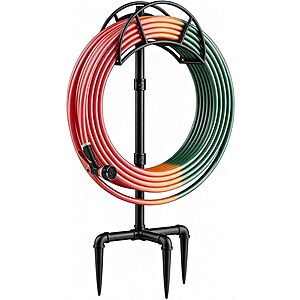 Landvoi Freestanding Metal Garden Hose Holder Stand (160' Capacity) $13.99 + Free Shipping w/ Prime or on $35+