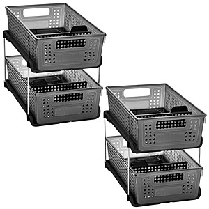 2-Pack:  Madesmart Premium Antimicrobial Under Cabinet 2-Tier Organizers (4 Total) $19.99 + Free Shipping