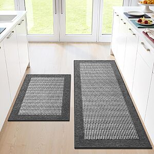 Amazon – StepRite 2-Pc Kitchen Rug Set, Grey - $13.99 w/ Code + Deal